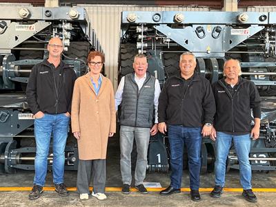 Left to right: Markus Föhr (Operations Manager Baumann), Sabine Baumann-Duvenbeck (CEO Baumann), Joachim Kolb (Sales Manager Cometto), Ralf Beyel (COO Baumann), Matthias Kirschner (Fleet manager))